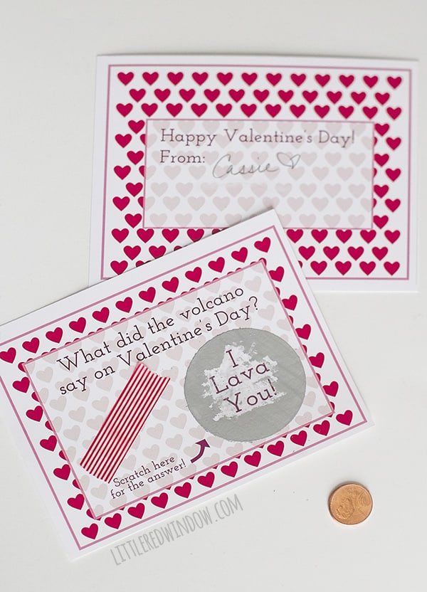 The EASIEST Scratch Off Valentines Day Cards EVER (with free printable)! | littleredwindow.com