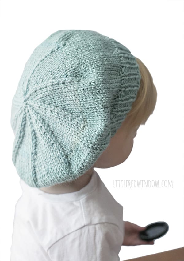 Slouchy Baby Hat Knitting Pattern for your newborn, baby or toddler! | littleredwindow.com