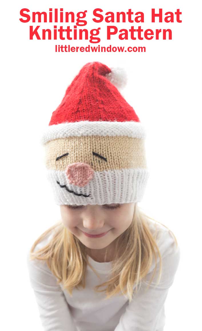 small Smiling-Santa-Hat-Knitting-Pattern-01-littleredwindow