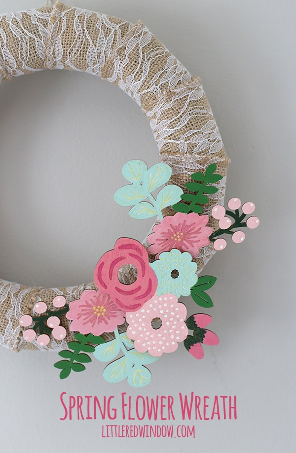 DIY Spring Flower Wreath | littleredwindow.com