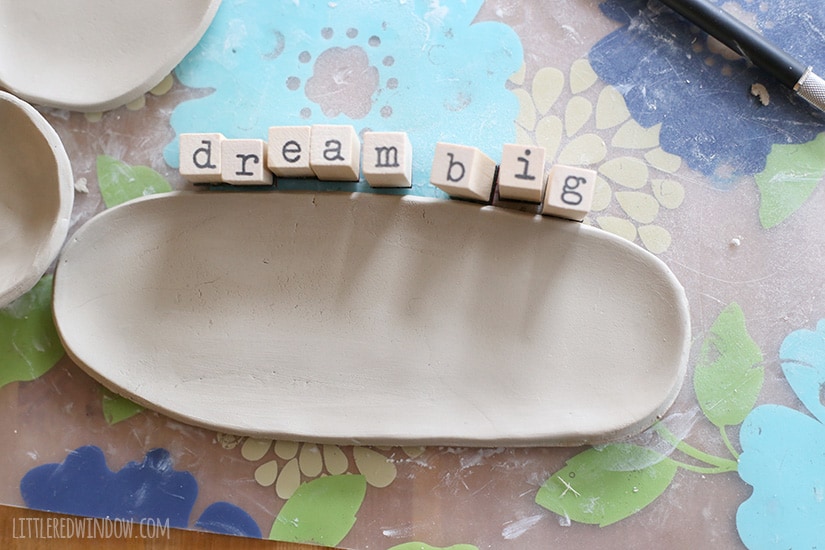 Stamped Clay Trinket Dishes | littleredwindow.com