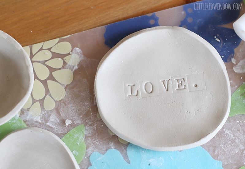 Stamped Clay Trinket Dishes | littleredwindow.com