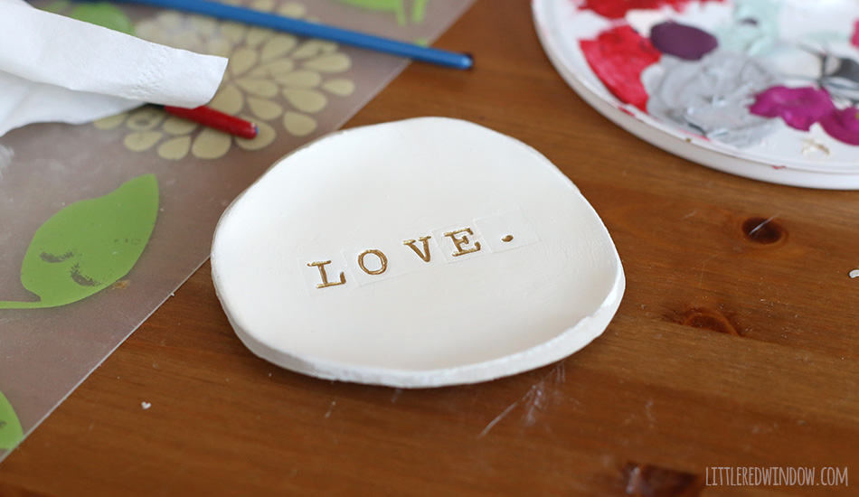 Stamped Clay Trinket Dishes | littleredwindow.com