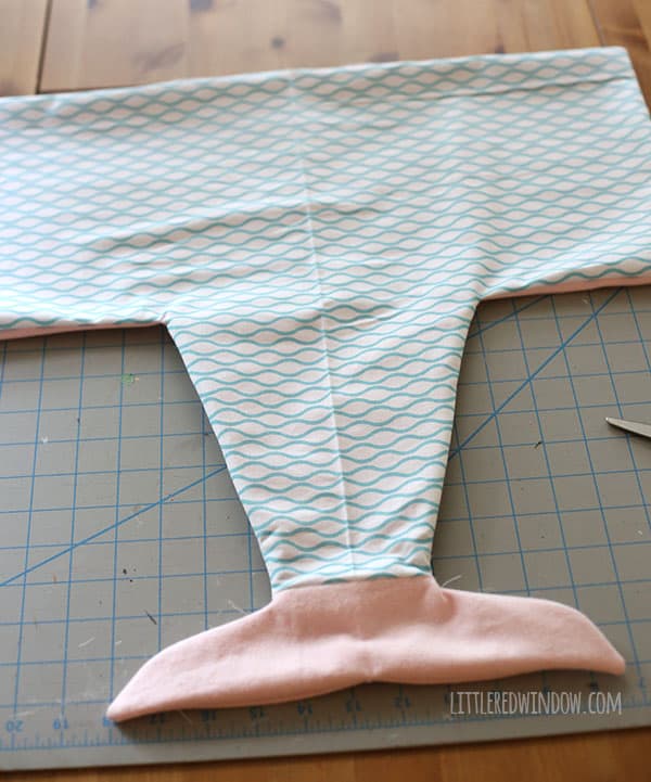 Sew an adorable Mermaid Stroller Blanket for your baby! | littleredwindow.com