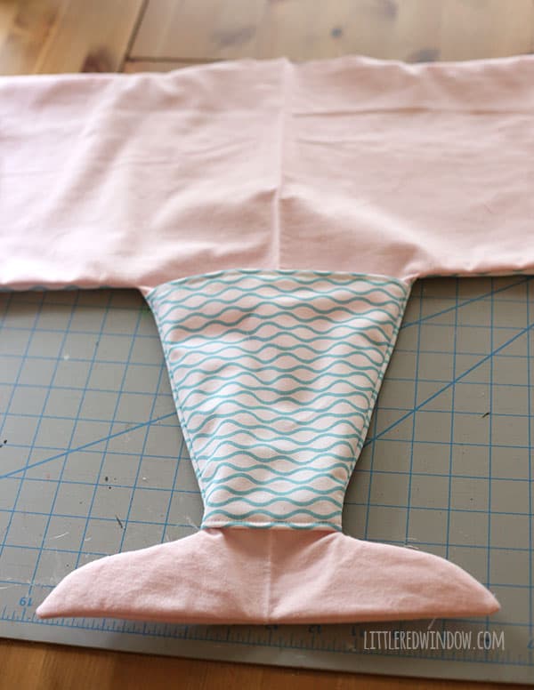 Sew an adorable Mermaid Stroller Blanket for your baby! | littleredwindow.com