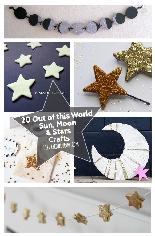 20 Out of This World Sun, Moon & Stars Outer Space Crafts to DIY! | littleredwindow.com