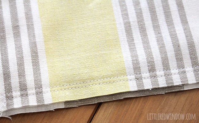 1 Hr. Tea Towel Tote Bag Tutorial | littleredwindow.com | Awesome tutorial to make a simple tote bag from tea towels in under and hour!