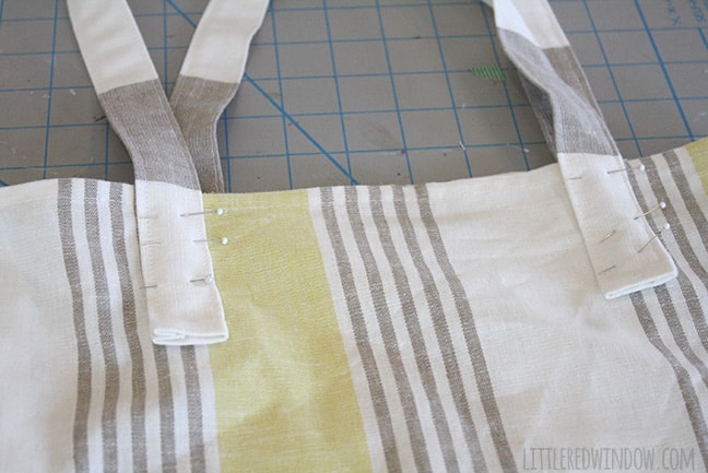 1 Hr. Tea Towel Tote Bag Tutorial | littleredwindow.com | Awesome tutorial to make a simple tote bag from tea towels in under and hour!