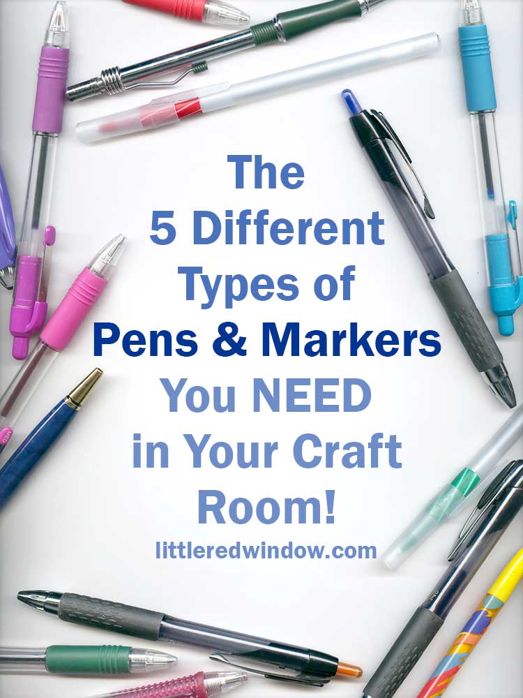 rainbow colored pens arranged randomly in a circle on a white background