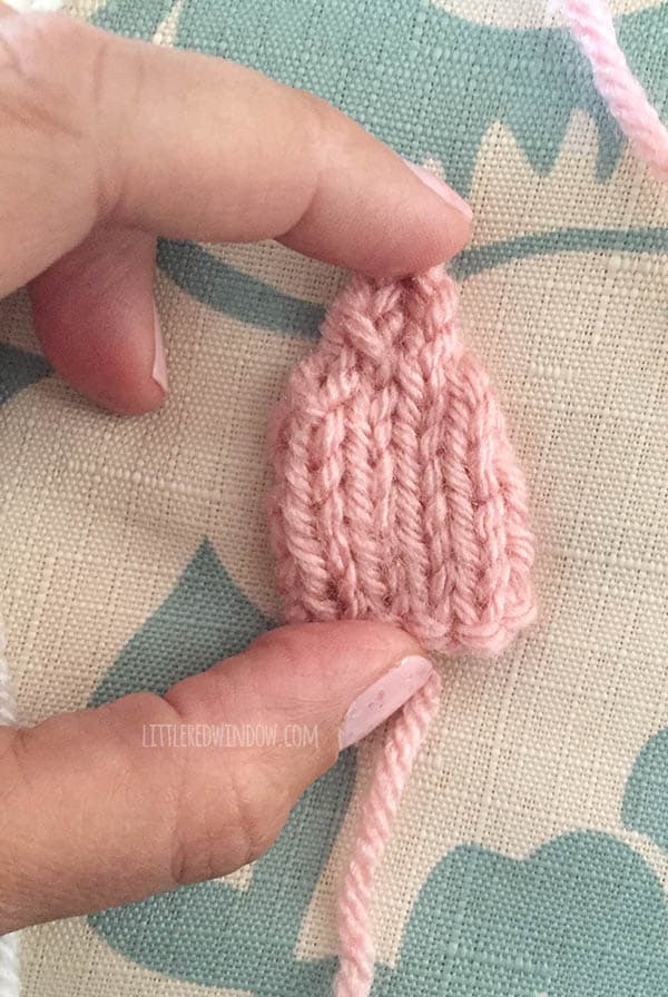 Unicorn Hat Baby Knitting Pattern process photos - littleredwindow.com