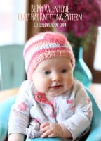 valentine heart hat knitting pattern