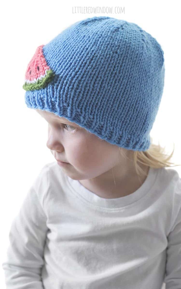 If you love watermelon (who doesn't?) you need to knit up the Watermelon Slice Hat knitting pattern ASAP!