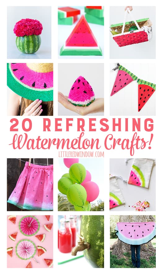 20 Delicious, Refreshing and Summery Watermelon Crafts! | littleredwindow.com