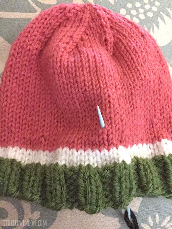 Sweet Watermelon Hat Free Knitting Pattern! | littleredwindow.com