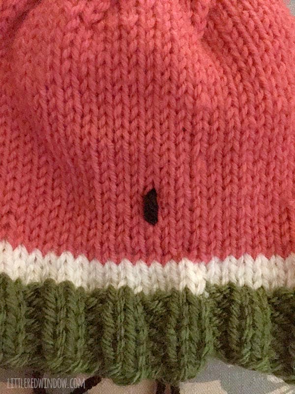 Sweet Watermelon Hat Free Knitting Pattern! | littleredwindow.com