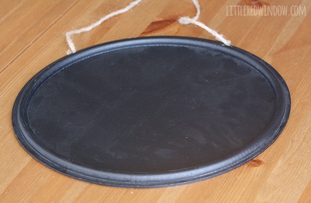 black oval chalkboard