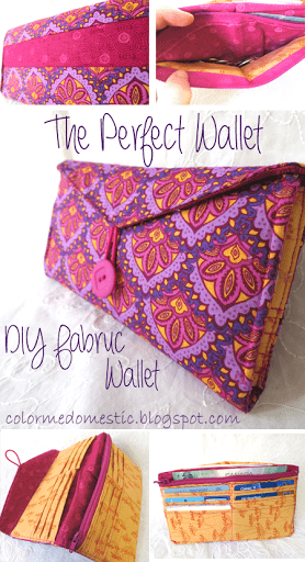 DIY wallet made of fabric from color me domestic!